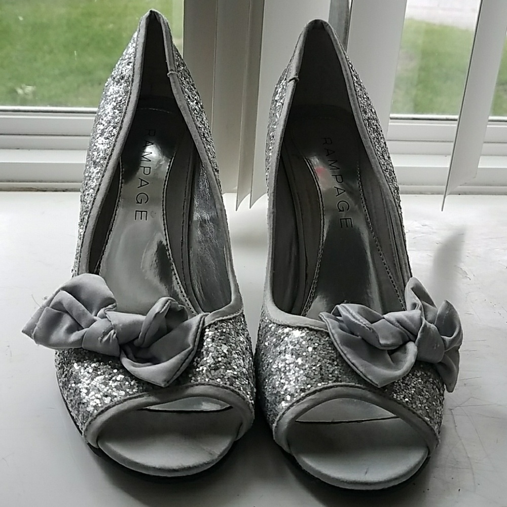 Sparkly Silver Heels